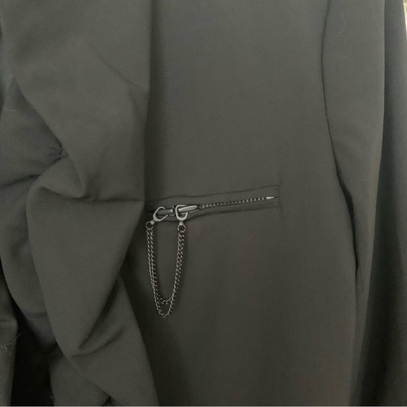 Alice + Olivia Black Ruffle Jacket Blazer, Size Small - Picture 6 of 10